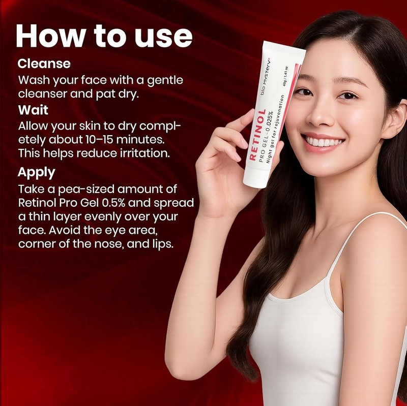 Bio Mystery Retinol Pro Night Gel 0.025% for Face - 40 gm Free Shipping gallery
