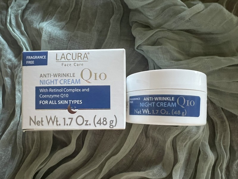 Lacura™Q10 Anti-Wrinkle Night Cream w/Retinol & Coenzyme Q10 NEW In glass Jar