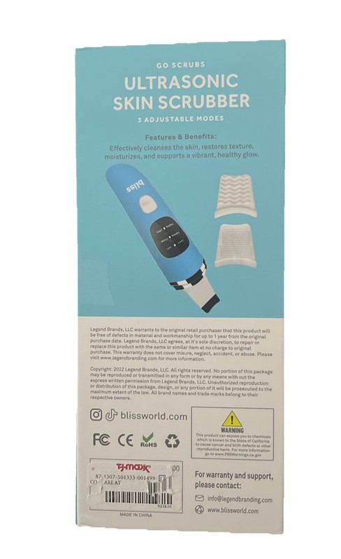 Bliss Skin Scrubber,Pore Cleaner, Blackhead Remover, Deep Cleaner-USB Charge.New gallery