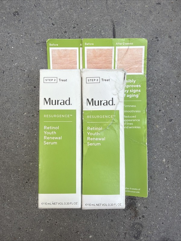 Lot of 2 Murad Resurgence Retinol Youth Renewal Serum 10 mL 0.33 fl oz NEW