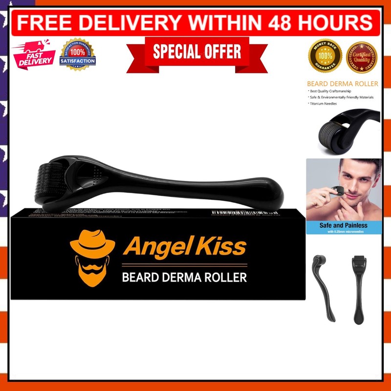 Ergonomic Microneedling Derma Roller – Perfect for Beard Growth & Skin Care