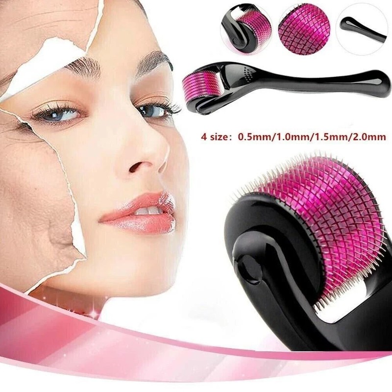 Professional Titanium Derma Roller 540 Microneedle Beard & Hair Growth Skin Care