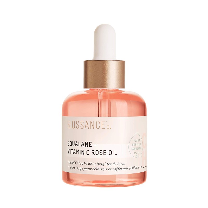 BIOSSANCE Squalane + Vitamin C Rose Advanced Facial Oil – 1 Fl Oz (Pack of 1)