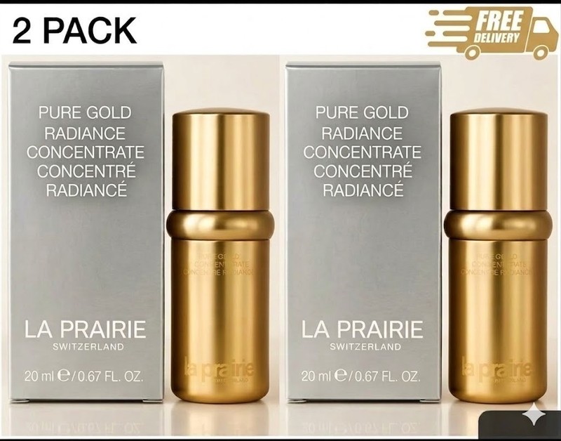 2 PACK La Prairie Pure Gold Radiance Concentrate 20ml / 0.67oz | New