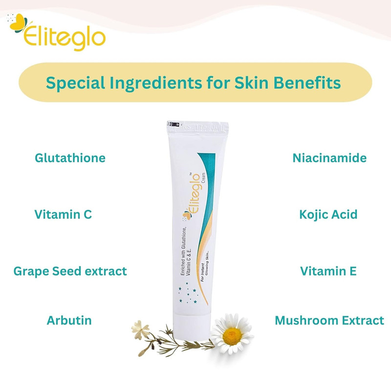 Eliteglo Cream For for reduce dark spots & fine lines improve skin glow 15gm 2pc gallery
