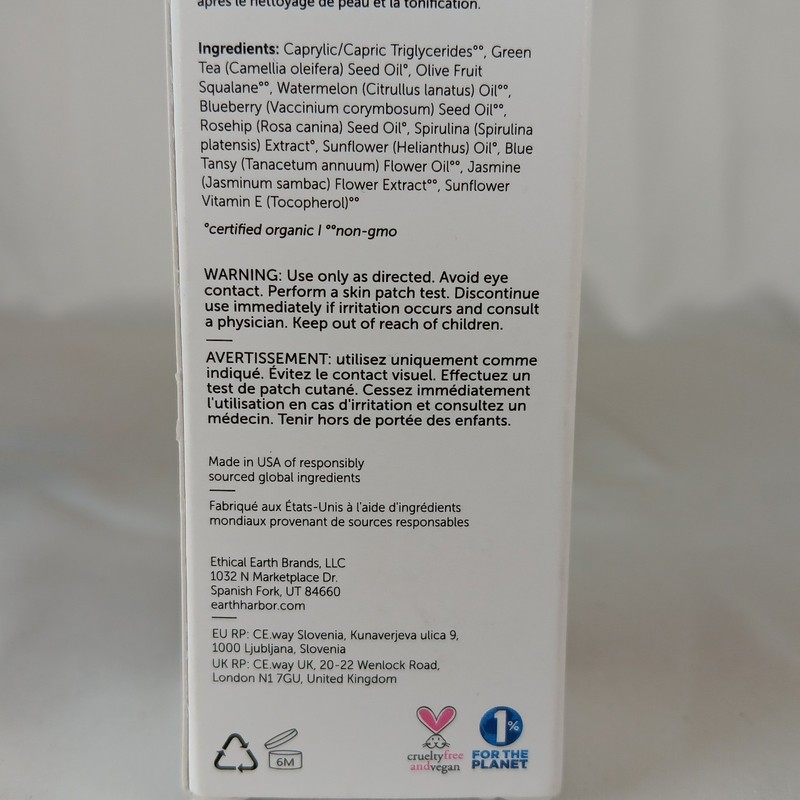 Earth Harbor Marina Brightening Ampoule 30ml Clean Vegan Skincare Serum New Box gallery