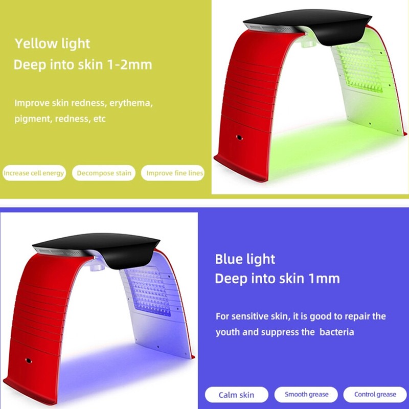 7 Colors LED Steam Mask Facial Skin Care Photon PDT Therapy Rejuvenation White gallery