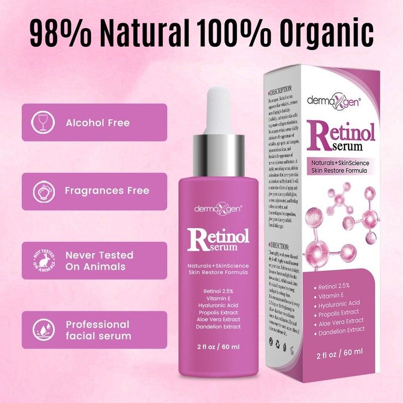 PURE RETINOL VITAMIN A 2.5% + HYALURONIC ACID + ALOE VERA - ANTI-WRINKLE SERUM gallery