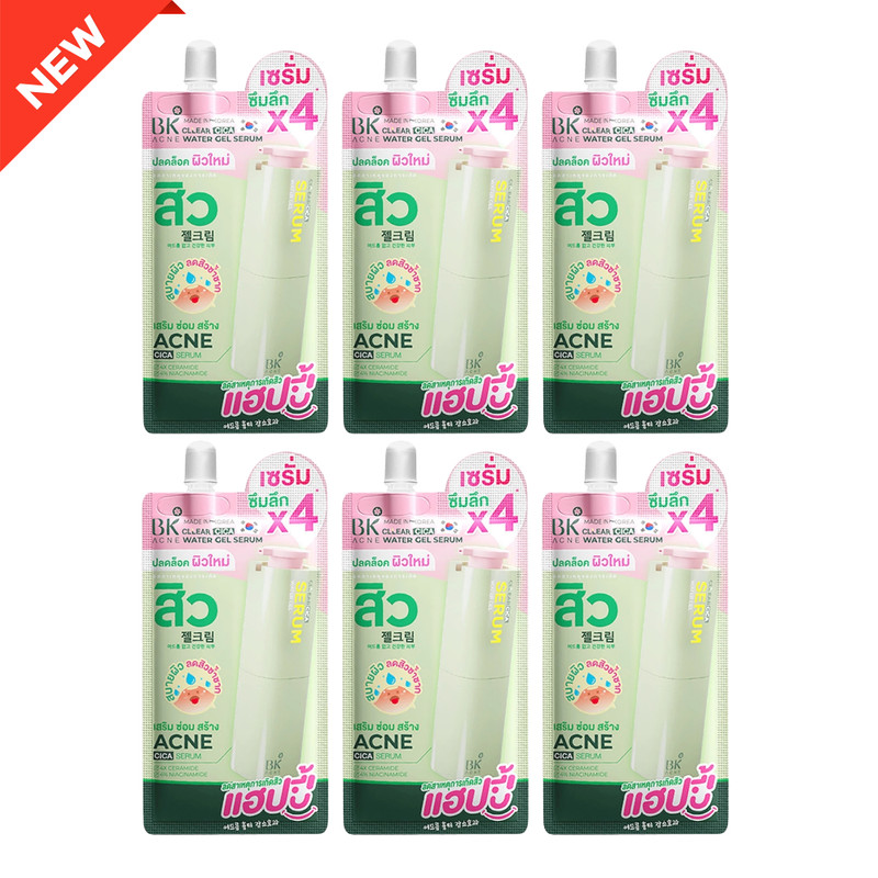 6x BK Acne Clear Cica Water Gel Serum Acne Treatment Hydrating Acne Treatment 8g