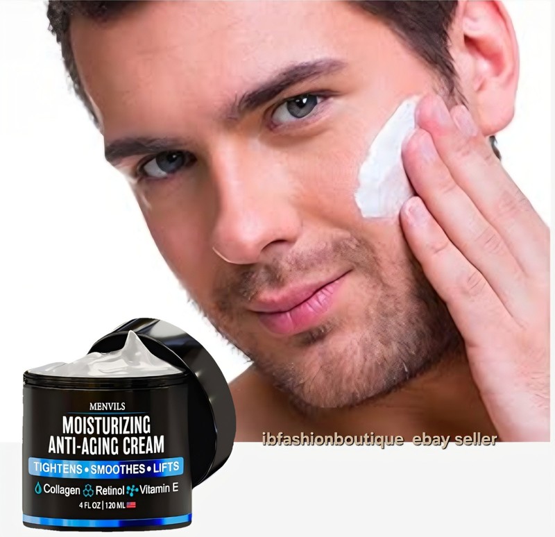 Crema Facial Hidratante Para Hombres Antienvejecimiento Con Colágeno y Retinol