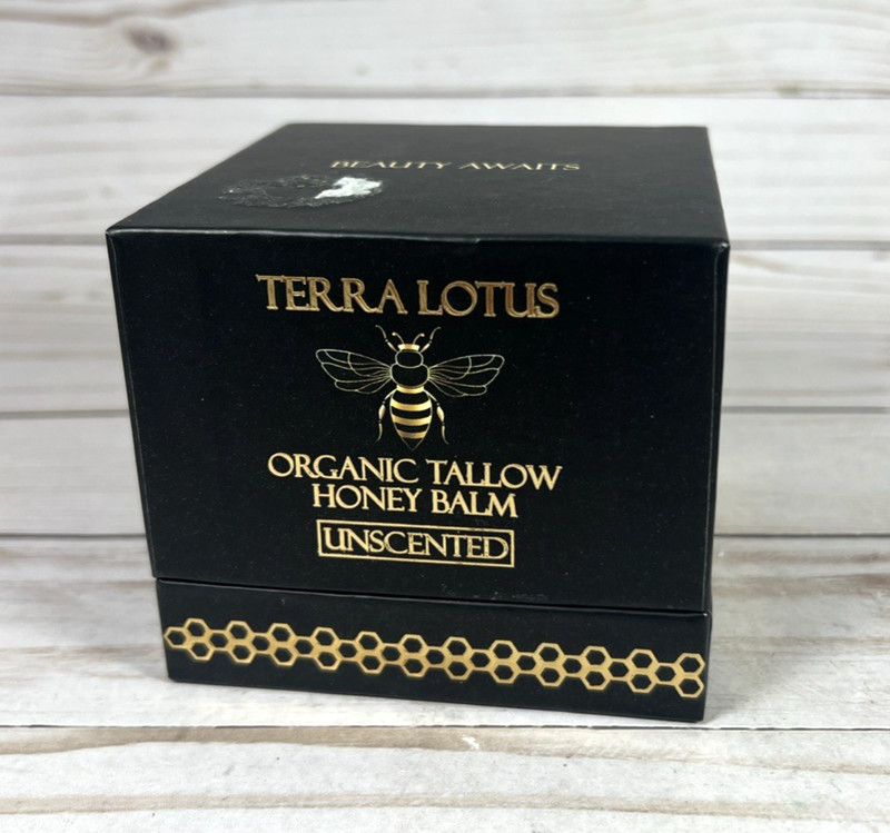 Terra Lotus Organic Grass Fed Beef Tallow Honey Balm Unscented Large 4oz Jar gallery