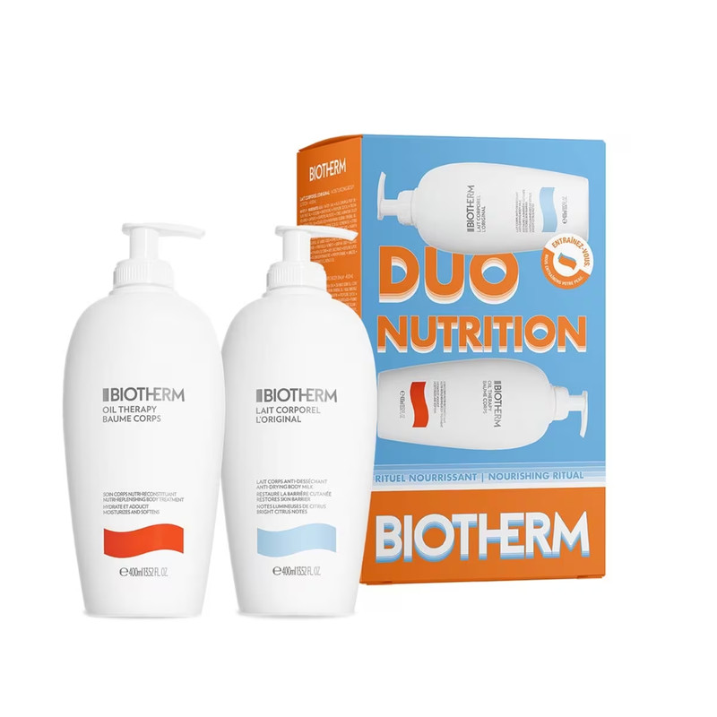 Biotherm Body Nourishing Duo For Dry Skin Replenishing Milk Smooth 2pcs NEW