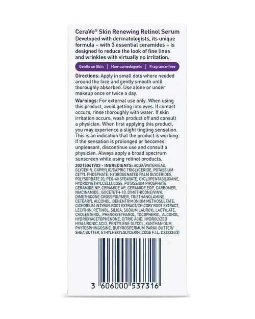 Cerave Skin Renewing Retinol Serum Encapsulated Retinol 1 Oz Exp: 10/26 gallery
