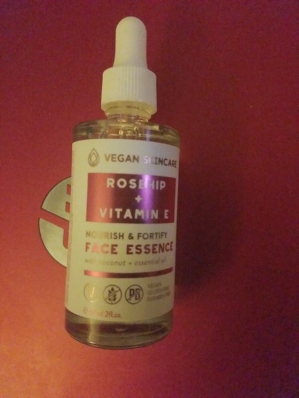 VEGAN SKINCARE ROSEHIP + VITAMIN E NOURISH & FORTIFY FACE ESSENCE