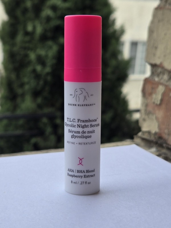 Drunk Elephant TLC Framboos Glycolic Night Serum Travel Size 8mm/.27 Fl Oz