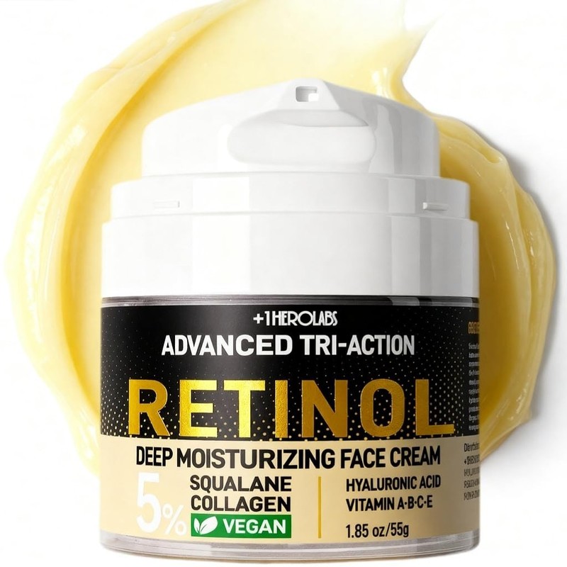 Retinol Anti-Aging Face Moisturizer – Triple Retinol 5% with Squalane (Exp 6/28)