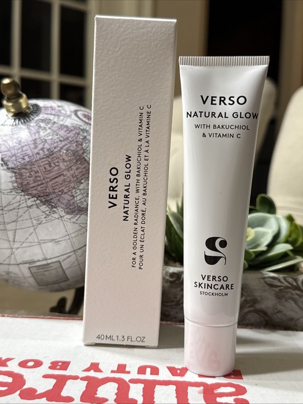 VERSO NATURAL GLOW WITH BAKUCHIOL & VITAMIN C FULLSIZE 1.3 OZ NIB Sealed! C3