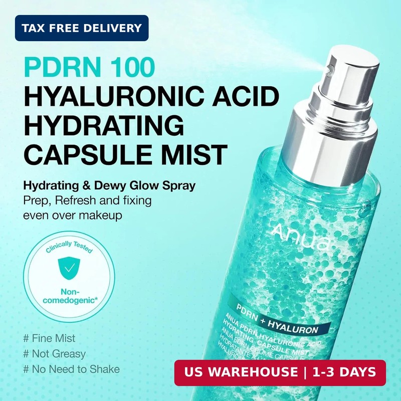 ANUA PDRN Collagen Glow Facial Serum Spray, Hydrating Face Mist, Hyaluronic Acid gallery