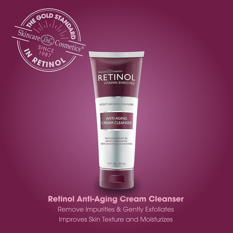 Retinol Anti-Aging Cream Cleanser Exfoliates Skin & Moisturizes gallery