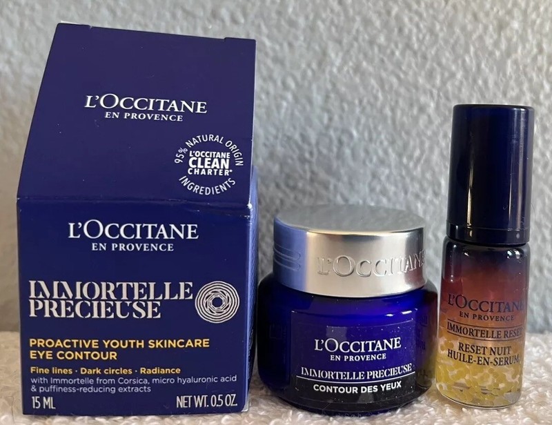 L’Occitane Immortelle Precieuse Proactive Eye Contour & Reset Oil-In Serum Set