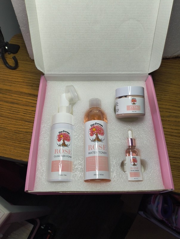 Skin Care Set Rose Facial kit for women Skincare Kit Gifts For Teenage Girl…