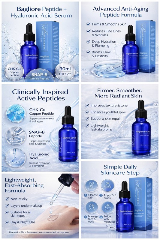 Luminosa Bagliore Serum Peptide + Hyaluronic Acid Day & Night Treatment 30ml gallery