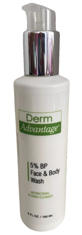 Derm Advantage Benzoyl Peroxide 5% Cleanser Face Body Wash 6oz Ex03/2016