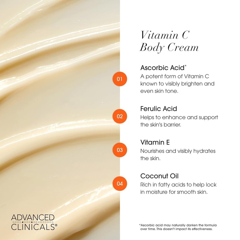 Clinically-Tested Vitamin C Cream - Youthful Radiance for Face & Body, 16 oz gallery