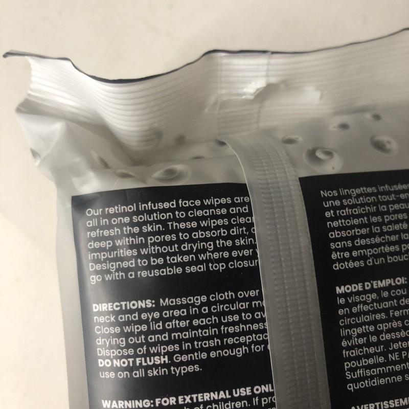 3 X Be Him Retinol Face Wipes Fresh Mint Scented 30 Towelettes Per Package Clean gallery
