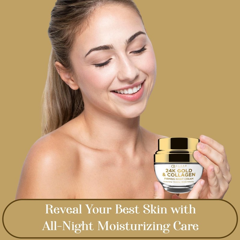 24K Gold & Collagen Night Cream – Firming & Ultra Hydrating Face Moisturizer ... gallery