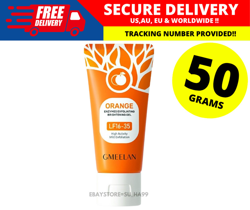 GMEELAN Orange Enzyme Gel 50g – Gentle Face Exfoliating Scrub for Brightening