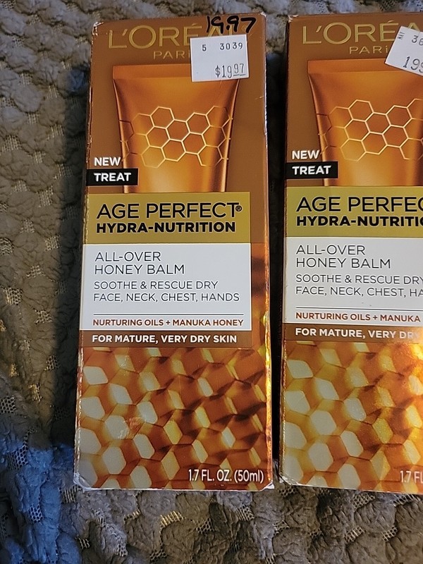 L'Oréal Age Perfect Honey Balm Hydra Nutrition Dry Mature Skin 1.7 oz Lot of 2 gallery