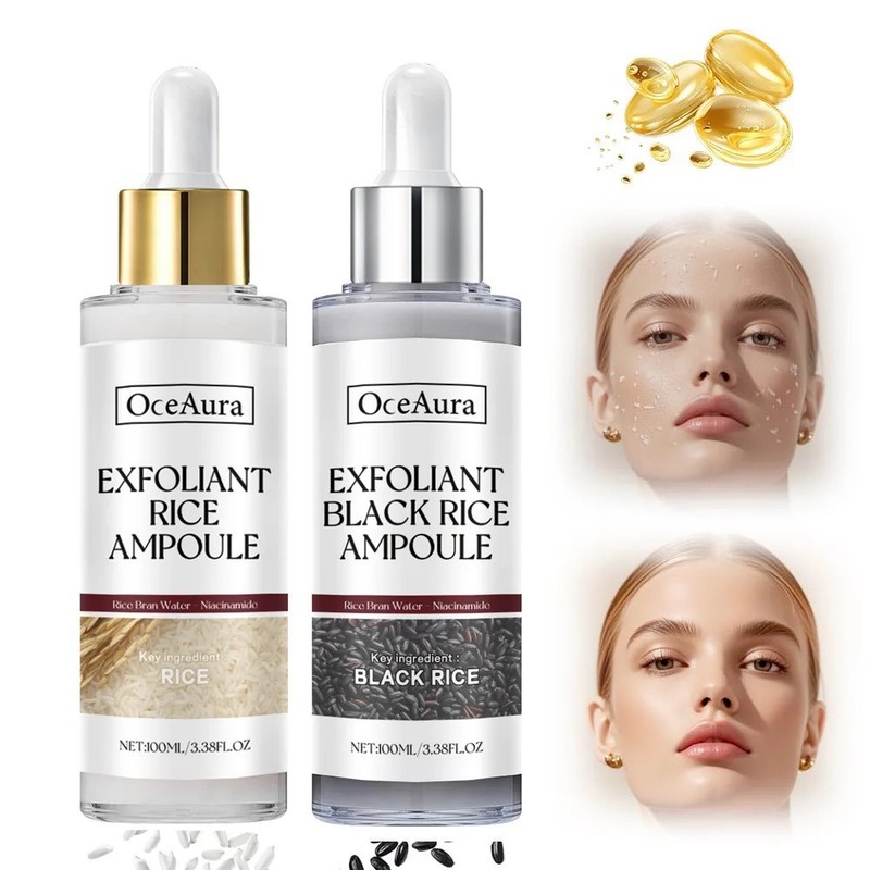 Rice Exfoliating Serum Face Skincare Brightening Essence Pore Shrink Niacinamide