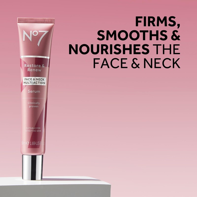 No7 Restore & Renew Multi Action Serum for Face & Neck - Anti Aging Serum gallery
