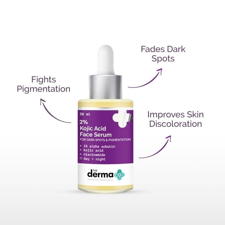 The Derma Co Face Serum Helps Fight Pigmentation Fades Dark Spot 30 ml FREESHIP