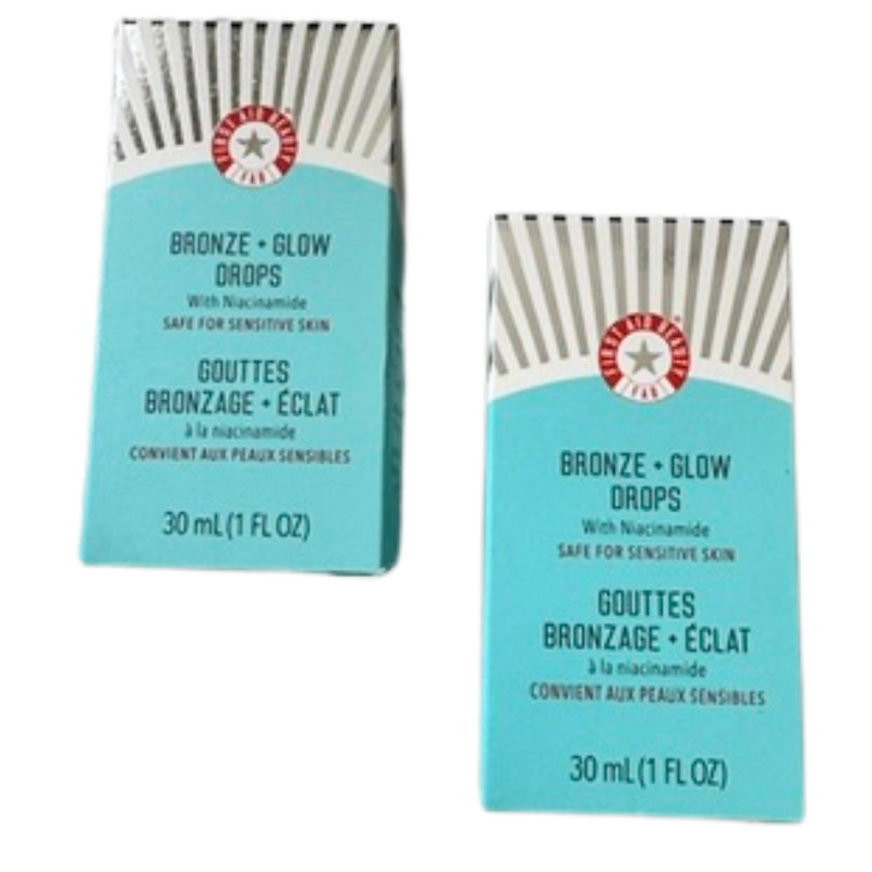 2x First Aid Beauty BRONZE + GLOW DROPS Niacinamide Serum 1oz ea RV $56 FREESHIP