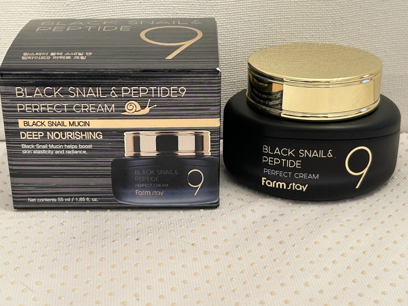 FarmStay Black Snail & Peptide9 Perfect Cream Deep Nourishing NIB gallery