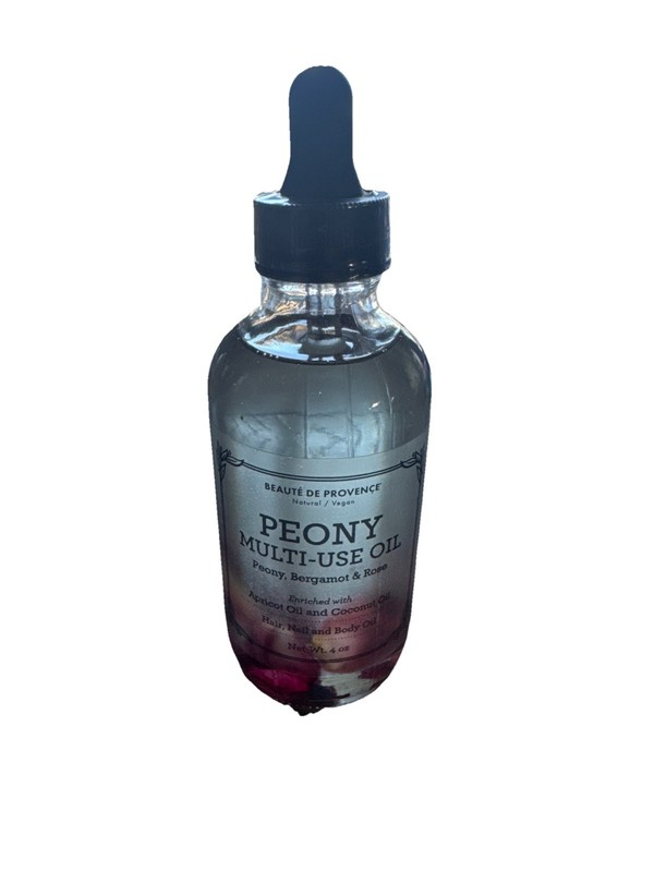 New Beauty body oil Peony Multi-Use Oil Peony Bergamot & Rose Hair Nail 4oz