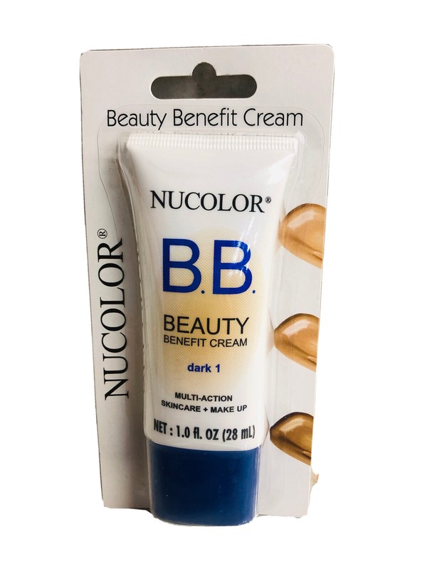 Nucolor B B Cream Dark 1/Multi-Action Skin Care Make Up. 1.0 Floz/ShipN24 Hours
