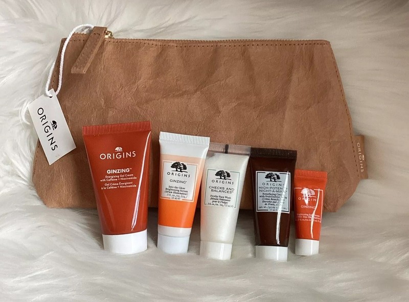 Origins 5pcs Skincare Sets Face Wash, Day ,Night & Eye Cream, Brightening Serum