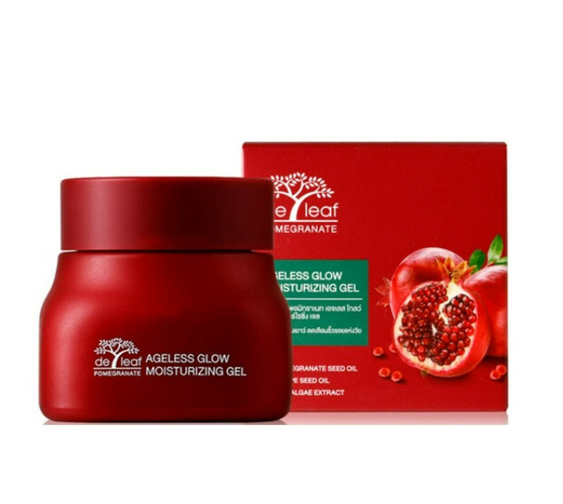 DeLeaf Moisturizing Gel Pomegranate Ageless Glow Gel revitalize face skin 40ml