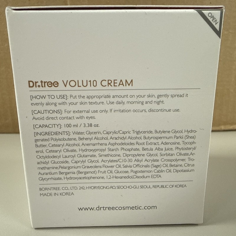Dr. Tree Volu10 Cream 100ml / 3.38 oz Firming & Elasticity Cream for Loose Skin gallery