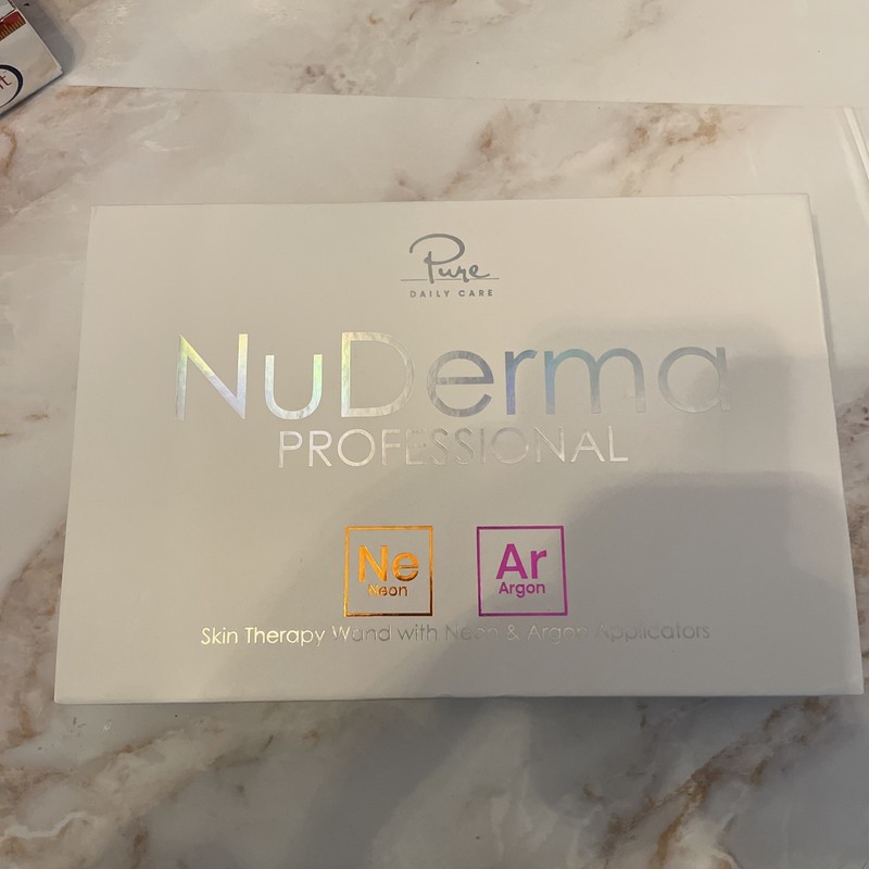 NuDerma Professional Skin Therapy Wand – Portable Skin Therapy Machine 6 Wands