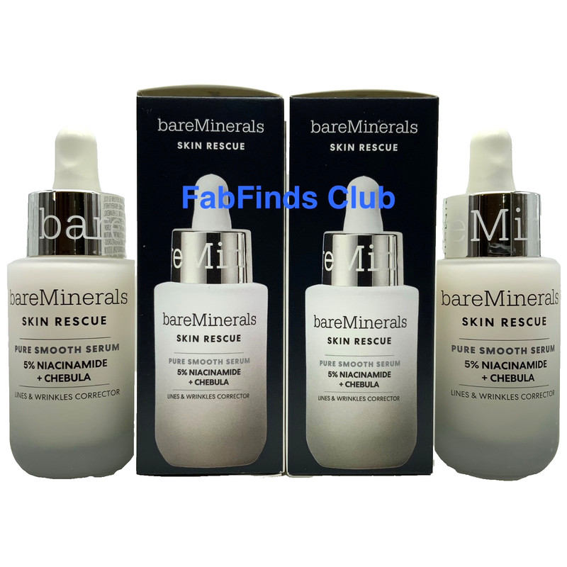 2x BareMinerals Skin Rescue Pure Smooth Serum 5% Niacinamide + Chebula