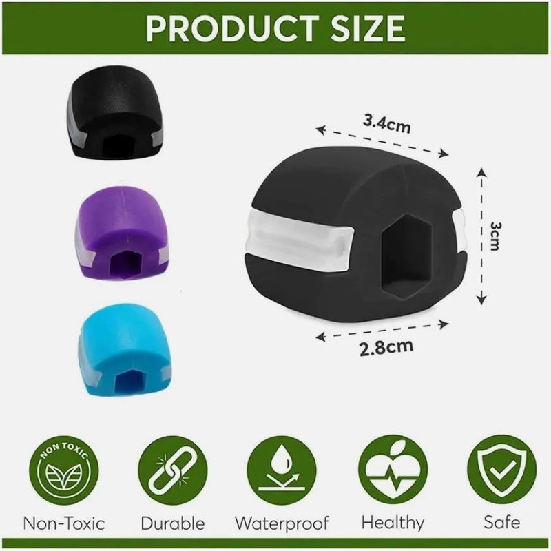 3PCS Jawline Exerciser Mouth Exercise Fitness Ball Neck Face Jaw Trainer Toning