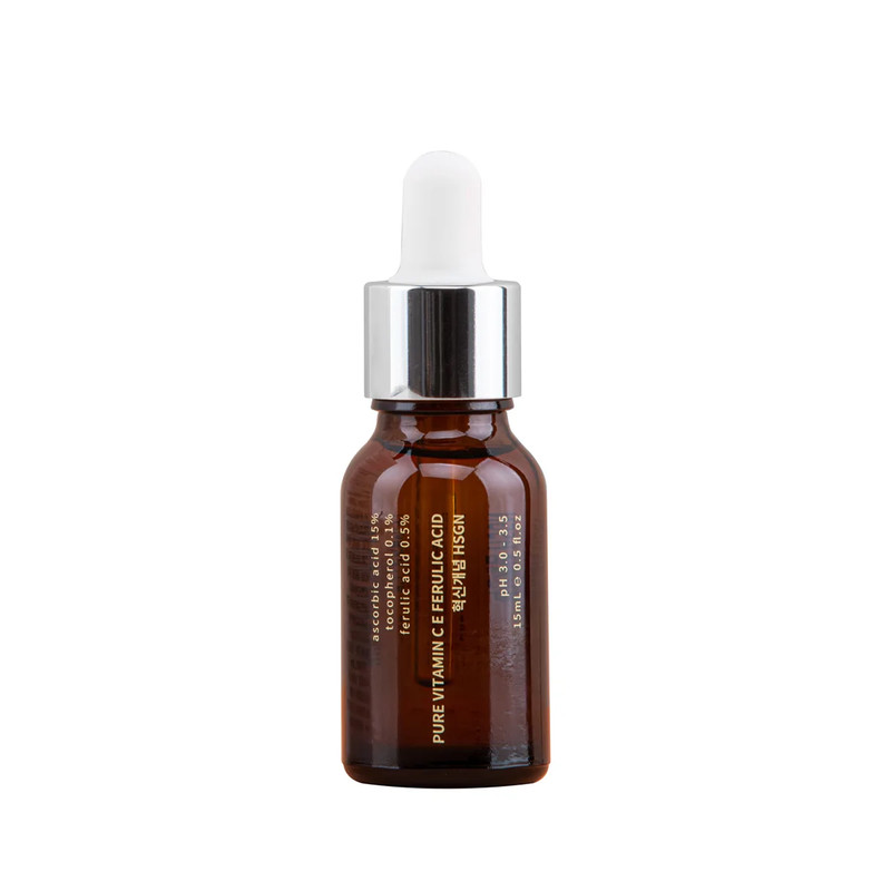 HSGN Pure 15% Vitamin C E Ferulic Acid Serum 0.5oz / 15ml Antioxidant K-Beauty