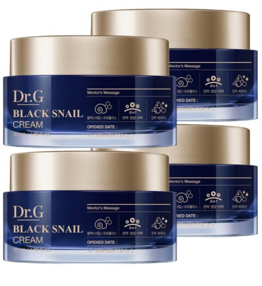 Dr.G Black Snail Cream 50ml x 4 Anti-Aging Repair Moisturizer Korean Skincare