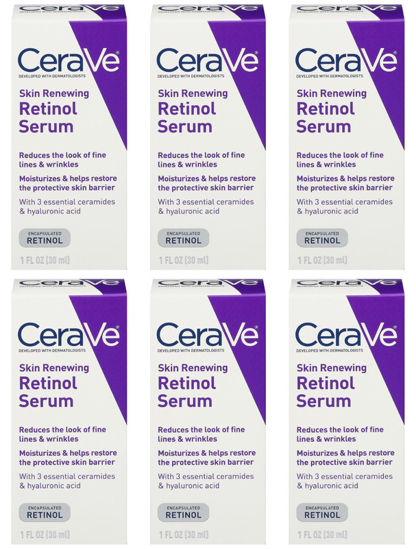 CeraVe Retinol Serum Value Pack 6 Bottles 1oz Each Skin Renewing Fragrance Free