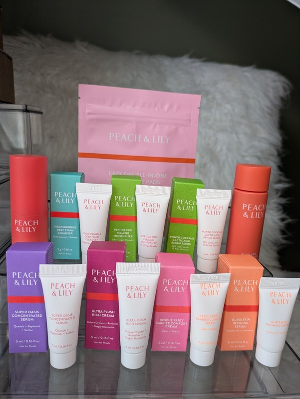 Lot of 10 Peach & Lily Assorted Cleansers Moisturizer Serums Firming Skin Care gallery