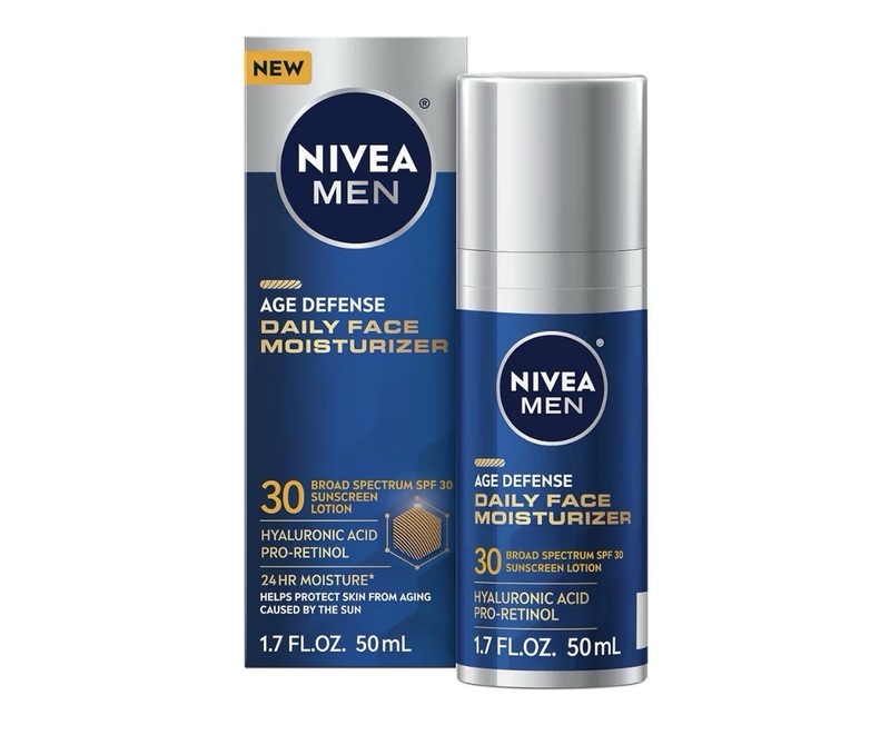 NEW NIVEA Men Age Defense Daily Face Moisturizer Pro-Retinol SPF 30 1.7 fl.oz.